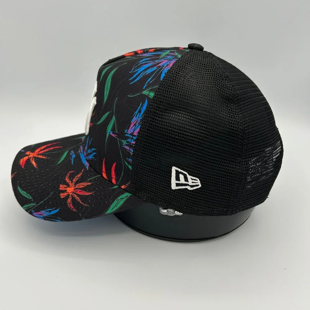 New York Yankees New Era Hat 9FORTY Mens OSFM Black Floral Tropical Streetwear
